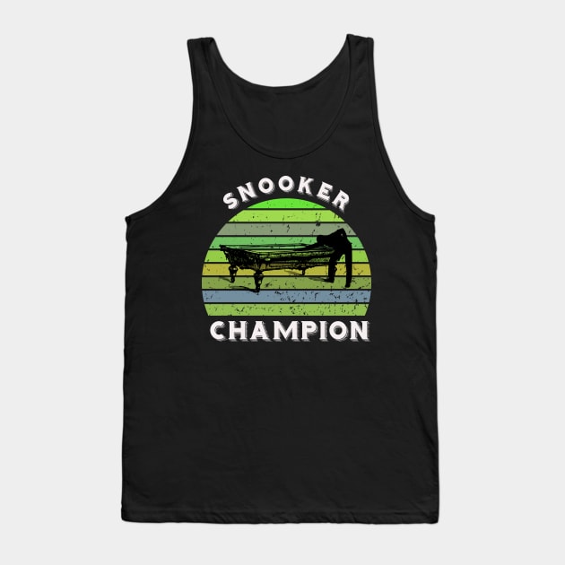 Snooker champion - retro sunset billiards Tank Top by BB Funny Store